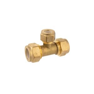 Brasshards 20C x 20C x 15C Brass Compression Tee LF
