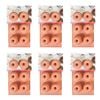 6x 6pc Topchef Silicone Heat Resistant Mini Bundt Mould 29.5x17.5cm Assorted