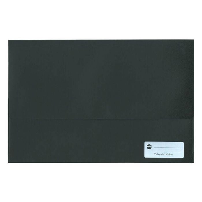 Marbig Polypick Document Wallet (Foolscap) (Black)