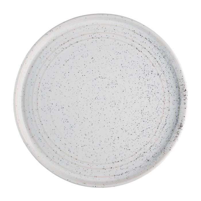 Olympia Cavolo Flat Round Plate White Speckle 270mm 4 Pack