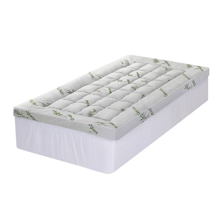 Giselle 11cm Bamboo Fabric Pillowtop Topper 1500gsm King Single