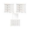 Celosia 4pc Bedside Dresser Mirror Bedroom Chest of Drawers Set Cabinet - White
