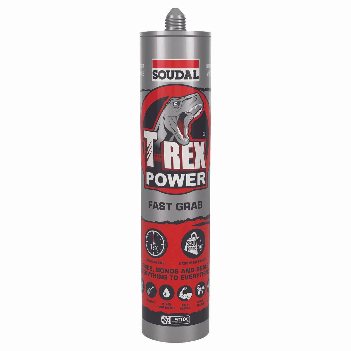 Soudal 290ml Steel Grey T-Rex Power Fast Grab Cartridge - Bunnings ...