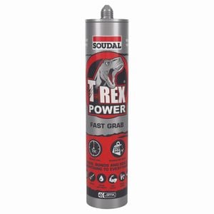 Soudal 290ml Steel Grey T-Rex Power Fast Grab Cartridge 