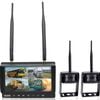Elinz Wireless 7" Quad Monitor DVR 2x Reversing Camera Package