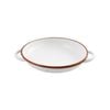 Urban Style Enamelware 22cm Ragout Plate w/ Red Rim - White