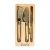 3pc Laguiole Silhouette Mini Cheese Knife Set - Ivory