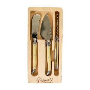 3pc Laguiole Silhouette Mini Cheese Knife Set - Ivory