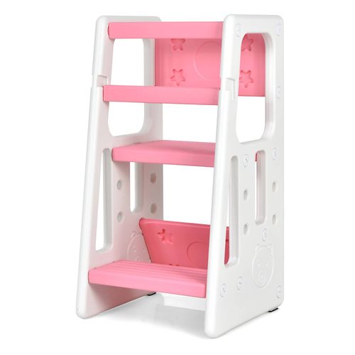 Costway Kids Step Stool Adjustable Toddler Tower Kitchen Countertop