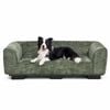 Advwin Elevated Pet Sofa Bed Couch Orthopedic 3-sided Bolsters For Medium Large Dogs