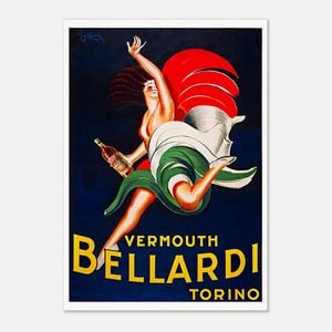 Galrie Bellardi Vermouth 1927 Vintage Advertising Poster Classic Art for Home Decor, Poster Only, 70 x 100cm (28 x 40inch)
