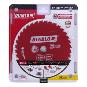 Diablo 184mm 36T Wood & Metal Carbide Saw Blade