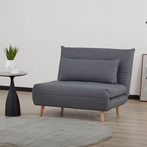 Bishop 1 Seater Sofa Futon Bed Love Seat Fabric Lounge Couch Charcoal Bunnings Australia
