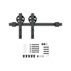 Rolltrak Matte Black Big Wheel Side Mount Barn Door Track Set