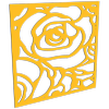 ProtectorAl 300-1200w x 300-1200h Dark Yellow/Gloss White Roses Unframed Composite Deco Panel