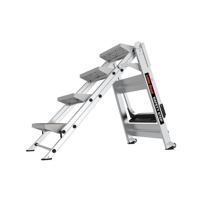Little Giant 150kg Aluminium Safety Step 4 without Bar Single Side Stepladder