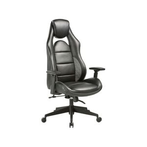 Maestro Furniture Beckson High Back Bonded Leather Executive Manager Office Computer Working Chair - Black