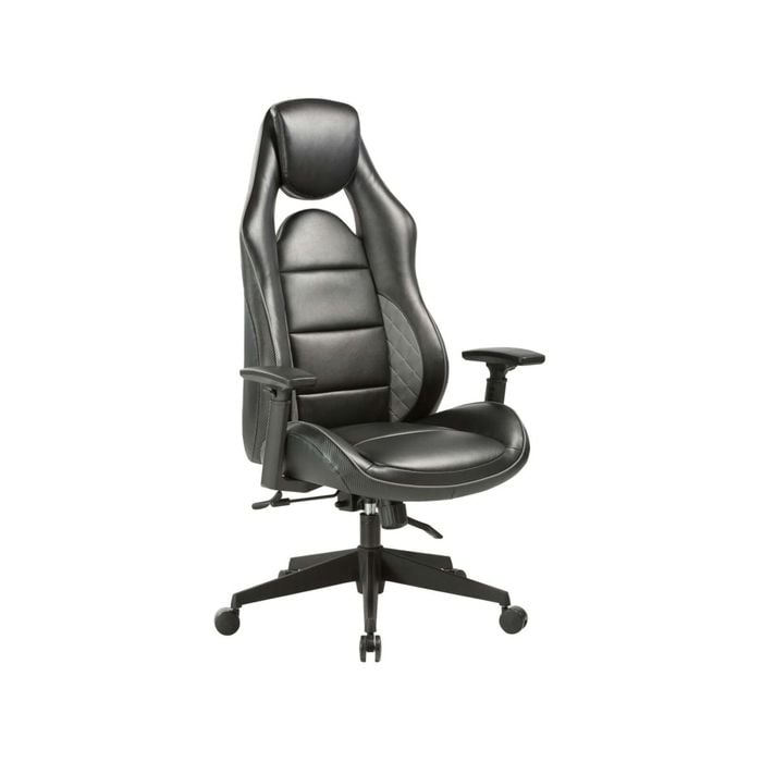 Maestro Furniture Beckson High Back Bonded Leather Executive Manager Office Computer Working Chair - Black