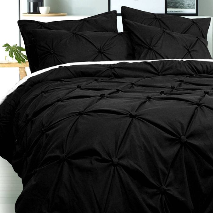 Bloomington Puffy Quilt Cover Set Black Super King