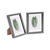 Nicola Spring Acrylic 3D Box Photo Frames with 5" x 7" Mounts - 8" x 10"  - Grey - Pack of 2