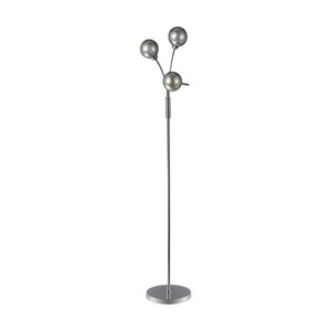 Lexi Lighting Candice Floor Lamp Chrome Metal Glass 145cm 3 G9 Bulbs