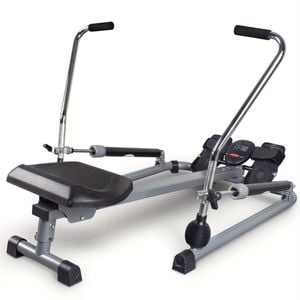 NNETM Foldable Rowing Machine with LCD Monitor - Fitness Trainer(Grey)