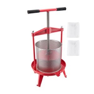Vevor 3.69 Gal Fruit Wine Press Red Stainless Steel Basket With Cross-beam And Triangular Structure