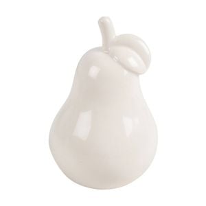 Maine & Crawford Omar 15.5cm Ceramic Pear Ornament Sculpture Home Decor White