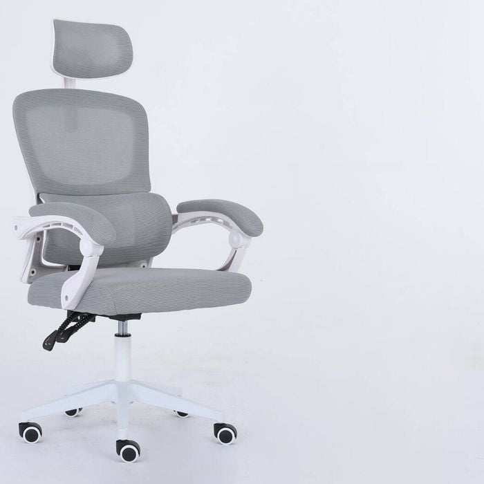 La Bella Grey Ergonomic Office Chair - Lumbar Support, Adjustable Headrest VELTRA