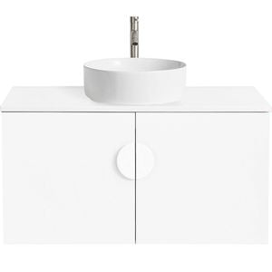 CIBO 900mm White Mornington Wall Hung Bathroom Vanity With White Basin And White Handle
