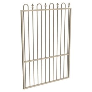ProtectorAl 800 - 1200 x 1800mm Paperbark Aluminium Pool Gate Loop Spear With Mid Rail