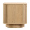 Design Square Mayim Scandinavian Woodgrain Nightstand Bedside Unit Side Table 1-Door Oak