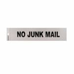 Sandleford 245 x 58mm No Junk Mail Silver Self Adhesive Sign