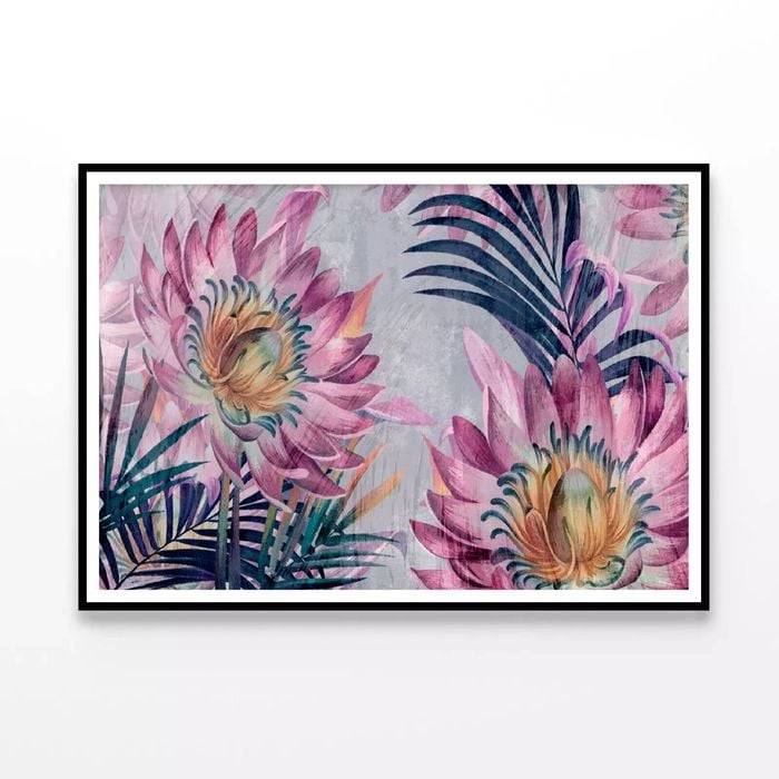 Floral Design Drawing  Print 100% Australian Made 90x60cm  (Poster)