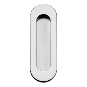 Lemaar 120 x 40mm Polished Stainless Steel Radius Oval Flush Pull