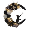Lifebay Gothic Halloween Wreath Cat