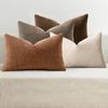 Gioia Casa 4-Pack Chenille Haze Cushion Covers 30cm x 50cm - Warm Brown
