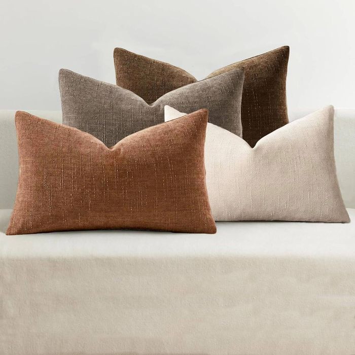 Gioia Casa 4-Pack Chenille Haze Cushion Covers 30cm x 50cm - Warm Brown