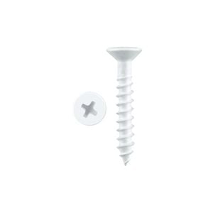 Pinnacle 4.0 x 25mm White Countersunk Timber Screw - 20 Pack