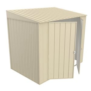 Build-a-Shed 1.5 x 2.3 x 2.0m Skillion Double Hinged Side Door Shed - Cream