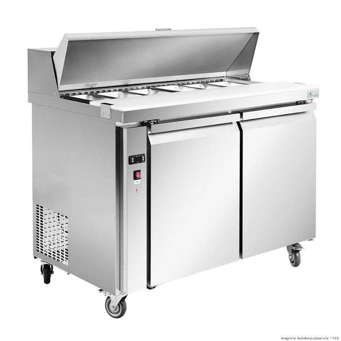 Thermaster Two Door Sandwich Bar  - Salad Bar Fridges (slb120)