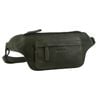 Pierre Cardin Mens Bum Bag Waist Pack Leather Travel Money Phone - Dark Green - Dark Green | Leather | Belt bag