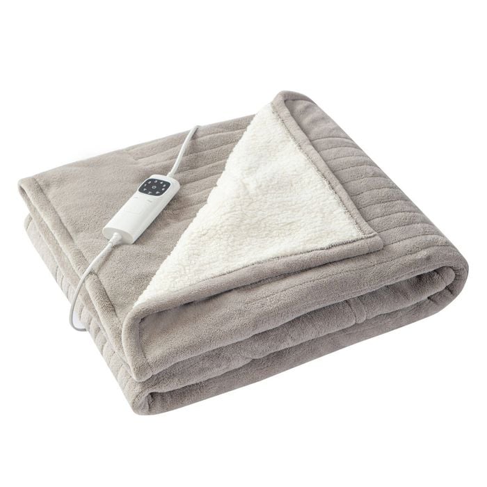 Lenoxx Heated Throw Blanket, Soft Double-sided Fleece With Adjustable Heat Settings