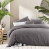 100% Cotton Super king Quilt Cover Set - Textured Print - Fossil - Grey