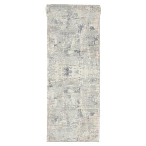 Bayonne 80 x 330cm Grey Blue Polypropylene Runner Rug