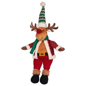 Christabelle 56cm Christmas Moose Animated Musical Decoration Ornament for Table Top or Mantel Display with Music