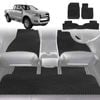 6D Diamond Car Floor Mats for Ford Ranger 2012-2015-Full Set-Black-Outback GT