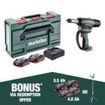 Metabo 18V Rivet Nut Gun Kit With 2 X 4.0Ah