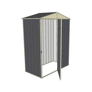 Build-a-Shed 1.5 x 0.8 x 2.3m Single Hinged Door Gable Shed - Grey