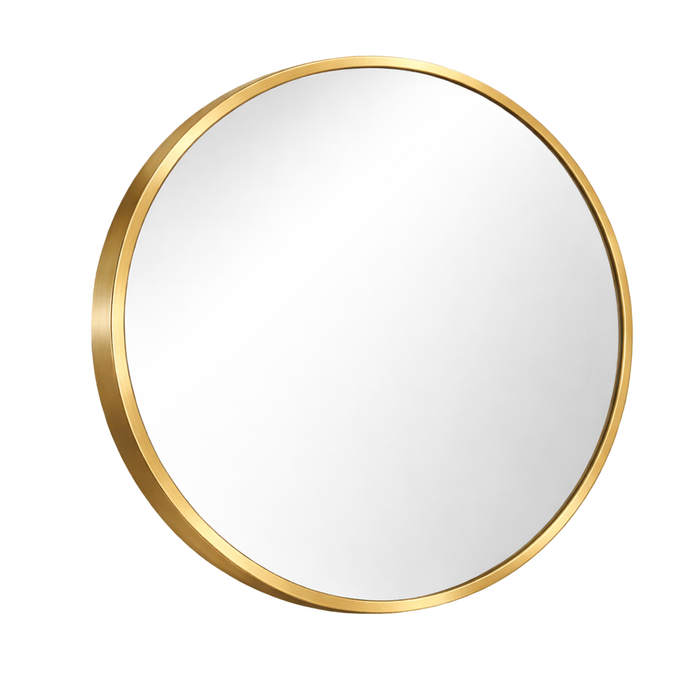 Barelli 800 x 800mm Brushed Brass Signature High Specification Fiora Round Framed Mirror
